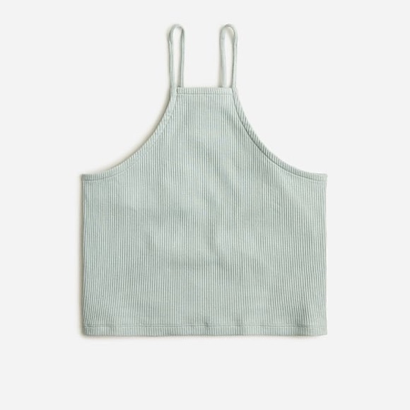 J. Crew Tops - NWT J. Crew Green Halter Top Cropped (Large)